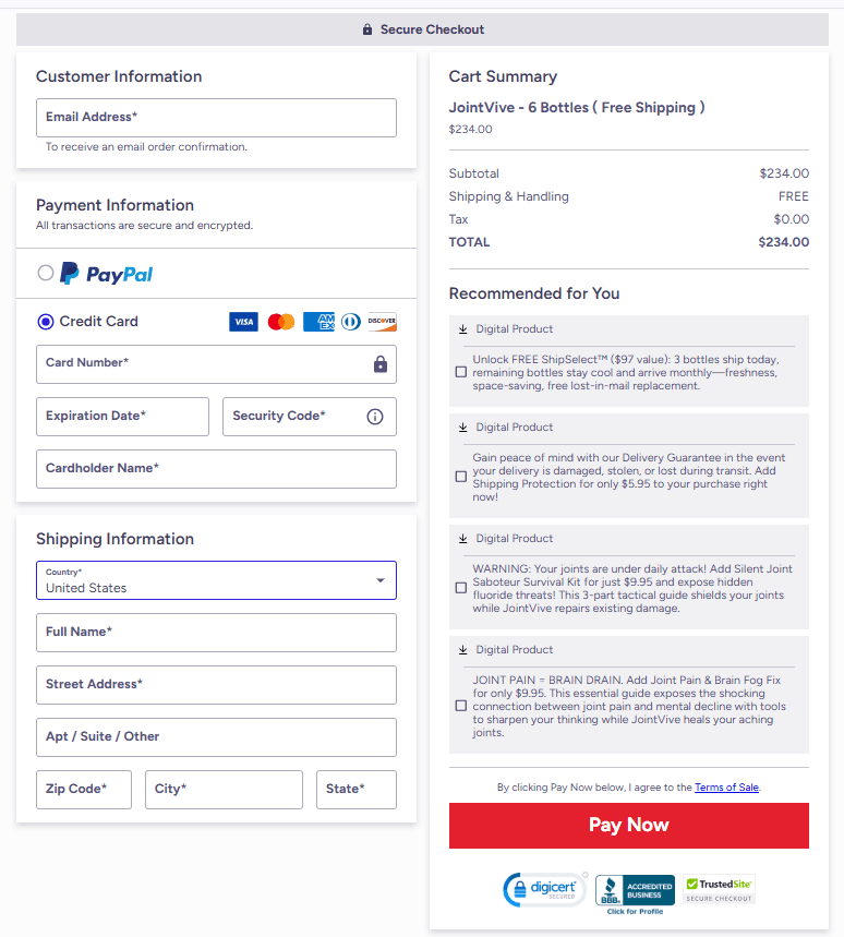 JointVive-order-page